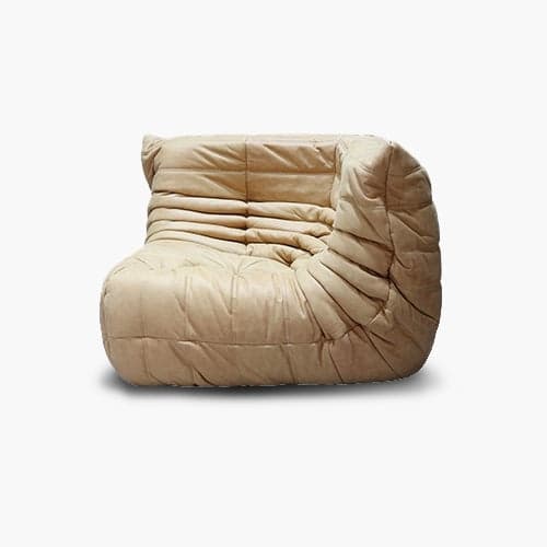 TOGO CORNER SEAT - Corner leather armchair with removable cover
