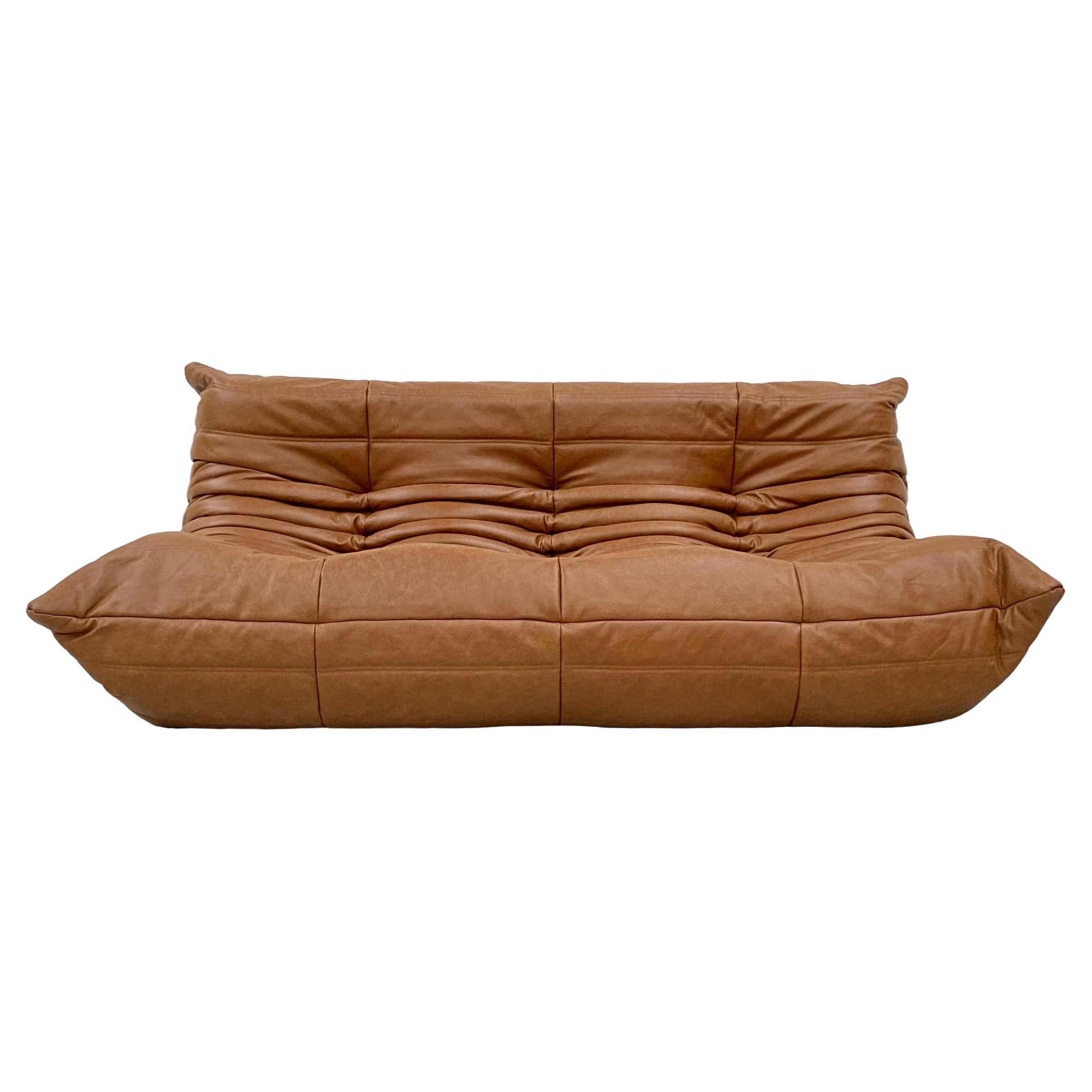 TOGO LARGE SETTEE WITHOUT ARMS - 3 seater leather sofa